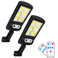 2-Pack 120-LED Solar Security Lights with Remote