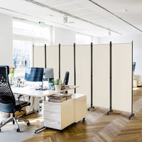 334.5 × 172 cm 6-Panel Rolling Room Divider – 4 Colours