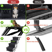 4-Step Folding Dog Car Stairs – 80 kg Capacity