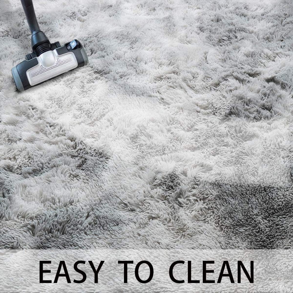 Area Rug Super Soft Indoor Modern Shag Shaggy Silky Smooth Rugs Fur Fluffy Anti-Skid Carpet Living Room Dining Room Bedroom Floor Mat