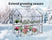 2-Tier Walk-In Greenhouse with PVC Cover