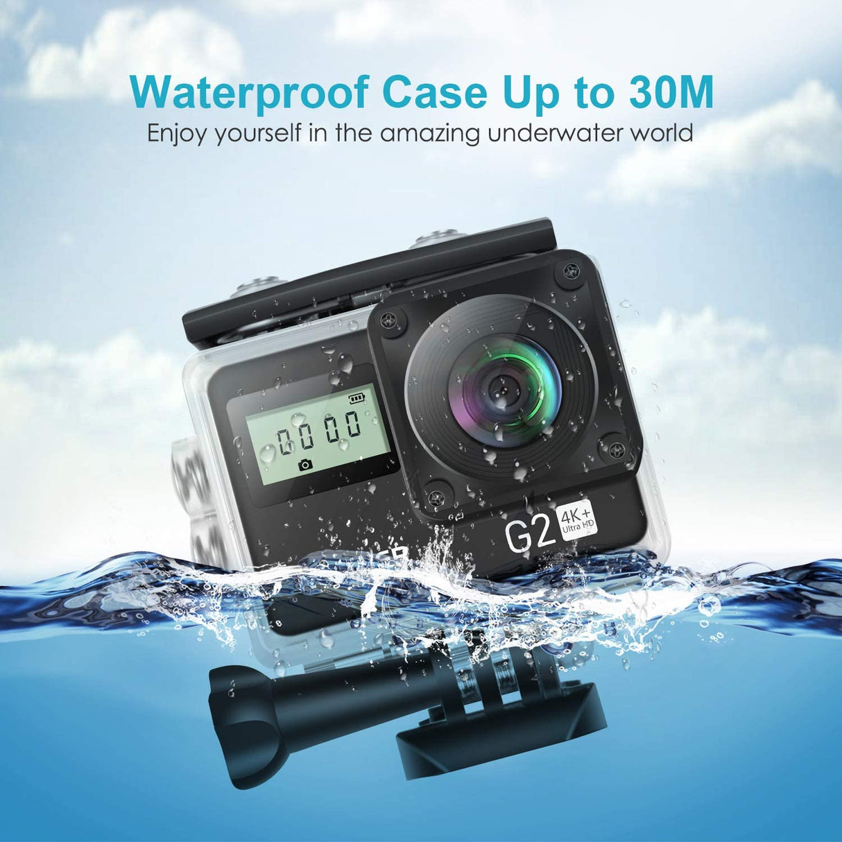 4K WiFi Sports Action Camera + Accessories Set