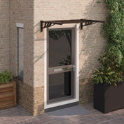 90 cm-Deep Polycarbonate Door & Window Canopy – 3 Finishes