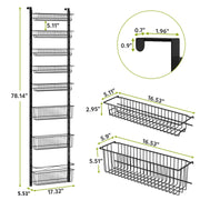 8-Tier Adjustable Over-Door Pantry Organiser