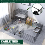 16-Panel Modular Metal Small-Animal Playpen with Door