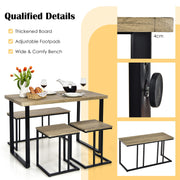 4-Piece Counter-Height Dining Set – Oak Grey
