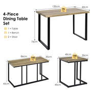 4-Piece Counter-Height Dining Set – Oak Grey