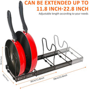 30.5–58.4 cm Expandable Pan & Lid Organiser with 10 Dividers