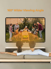 100 Inch Projector Screen, Portable and Foldable Projector Screen, Double Sided Video Projector Screen for Indoor, Outdoor, Wrinkle Free