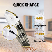 Handheld Vacuum Cordless, Upgraded 8000PA Super Suction Power Car Vacuum for Wet & Dry Clean, Portable Vacuum Cleaner 2000mAh Lithium Battery, 12V Vac for Home and Car Cleaning