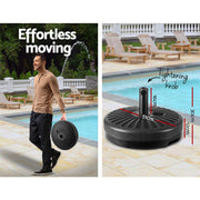 Fillable 23 kg Offset-Umbrella Base – Black
