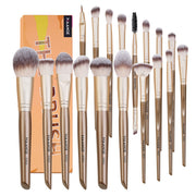 MAANGE 18-Piece Synthetic Makeup Brush Set – Champagne Gold