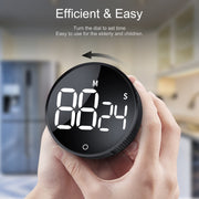 AVINIA Magnetic Digital Timer with Large LED Display – Black