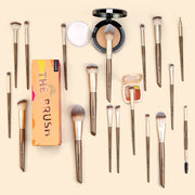 MAANGE 18-Piece Synthetic Makeup Brush Set – Champagne Gold