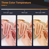 Lash Light for Eyelash Extensions, Desk Lash Lamp, Portable Half Moon Desk Lamp, 3000-6000K Led Nail Desk Lamp for Tattoo Artists, Beauty, Eyebrows,White