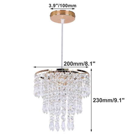 Mini Crystal Chandelier Pendant Ceiling Light Fitting Hallway Lights Ceiling Light Crystal Raindrop Chandelier for Bedroom Living Room Dining Room
