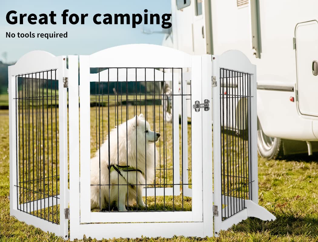 6-Panel White Pet Playpen for Small Animals
