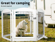 6-Panel White Pet Playpen for Small Animals