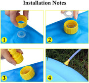 Upgraded Sprinkler Pad Water Spray pad Splash Play Mat 170cm Outdoor Water Toys, Outdoor Splash Pad Sprinkler for Kids