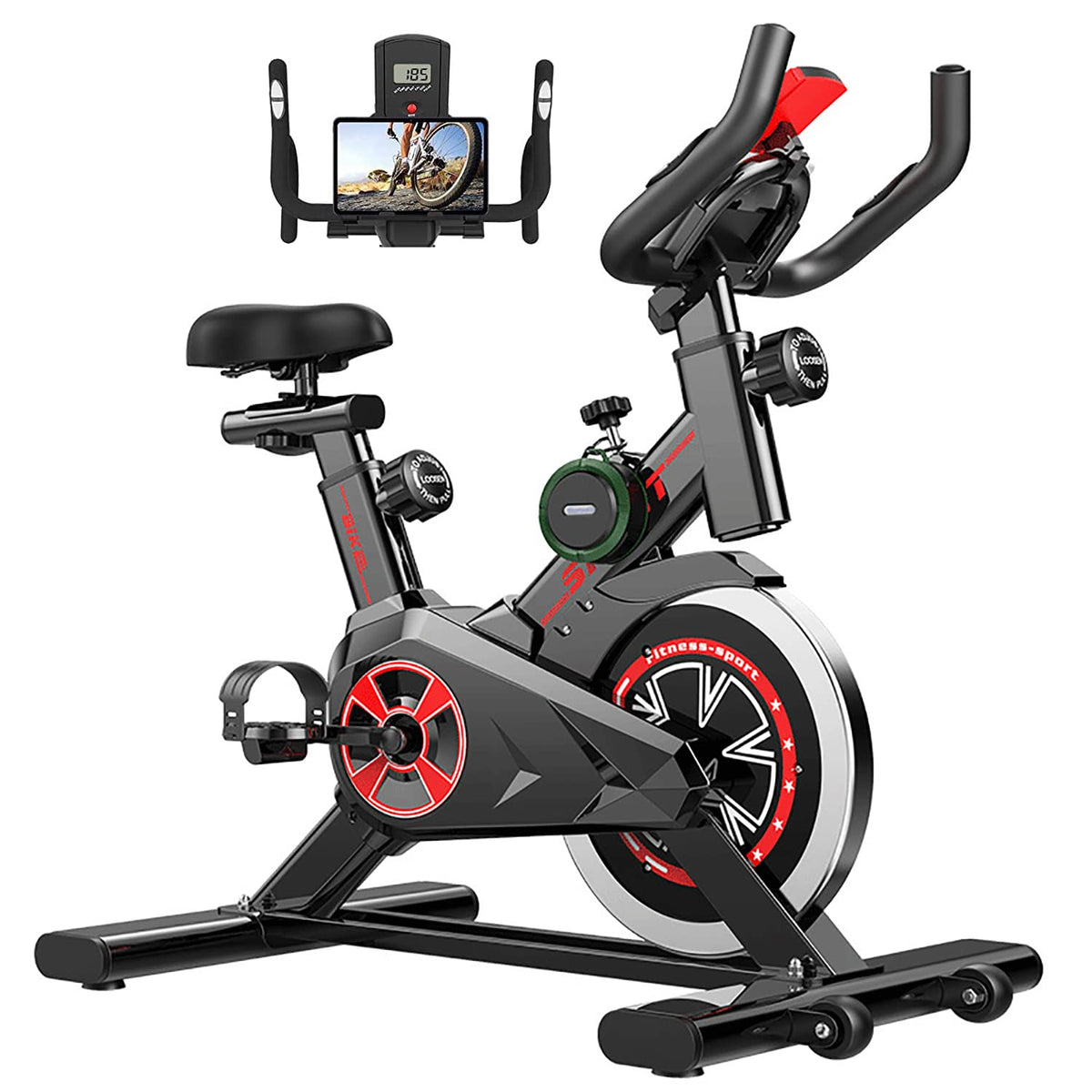 Belt-Drive Indoor Exercise Bike with 9 lb Flywheel