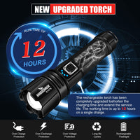 Rechargeable Zoom LED Torch with Power Bank