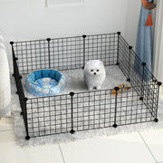16-Panel Modular Metal Small-Animal Playpen with Door