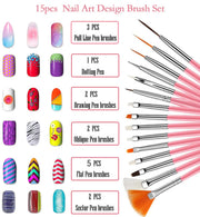 Acrylic Nail Kit with Everything Gel Nail Polish Set Starter Kit for Coffin Nails with 12W LED UV Nail Lamp Nail Art Tool Foundation & Base Top Coat Gel Nail Kit for Nails Acrylic Nail Kit