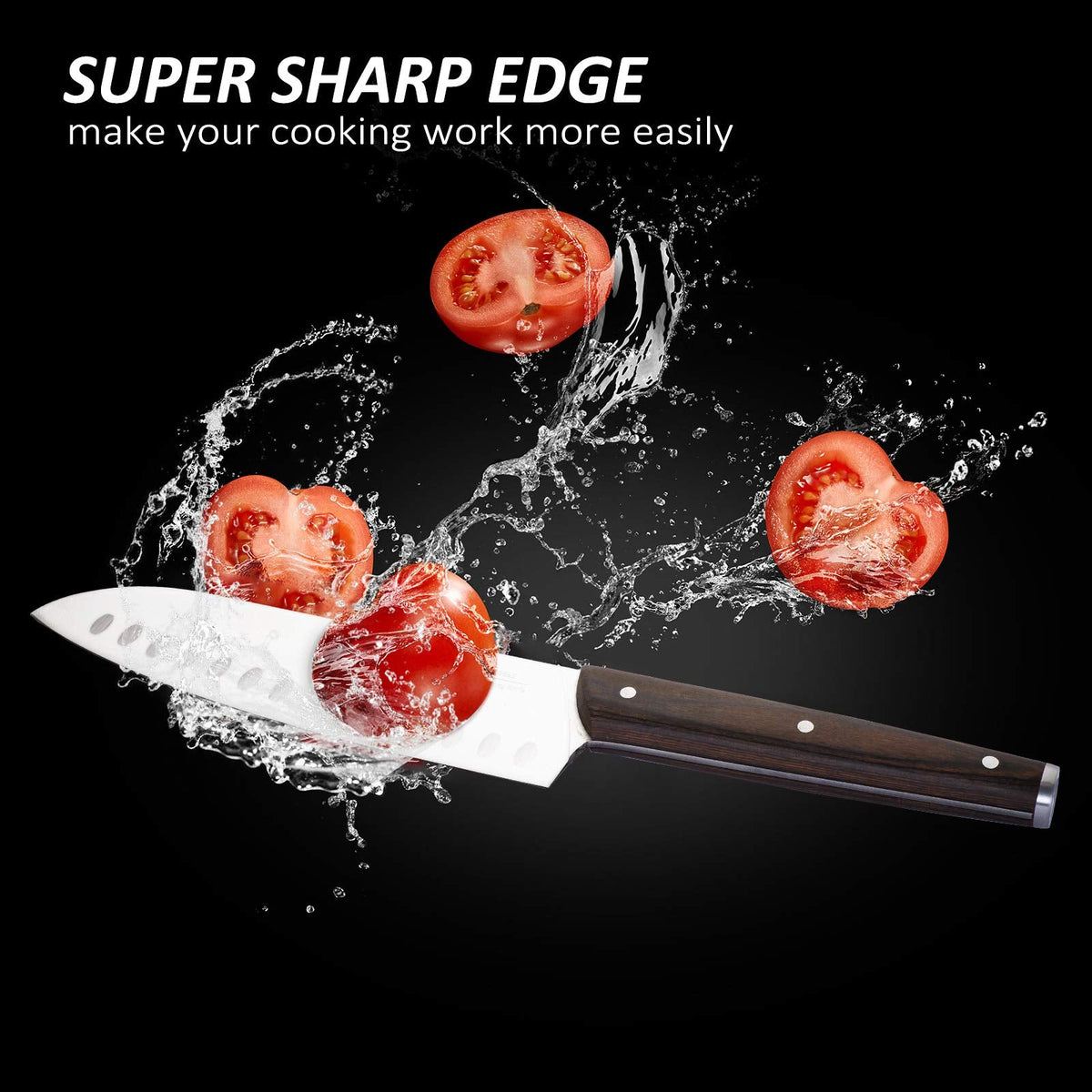 15 Piece Kitchen Knife Sets with Block