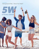 Waterproof Shower Speaker, AGPTEK Waterproof Bluetooth Speaker, Shower Radio with Bluetooth 5.0, LED Screen, Suction Cup, Support TF Card, Built-in MIC for Bathroom, Shower, Beach, Outdoor, Indoor