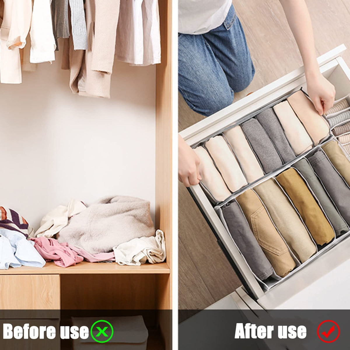 3-Piece Mesh Wardrobe Organiser Set – 23 Compartments