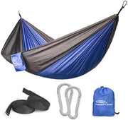 Forbidden Road Hammock Single Double Camping Portable Parachute Hammock for Outdoor Hiking Travel Backpacking - 210D Nylon Taffeta Hammock Swing - Support 400lbs - 660lbs Ropes Carabiners Included
