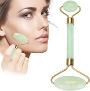 Dual-Ended Jade Facial Massage Roller – Green