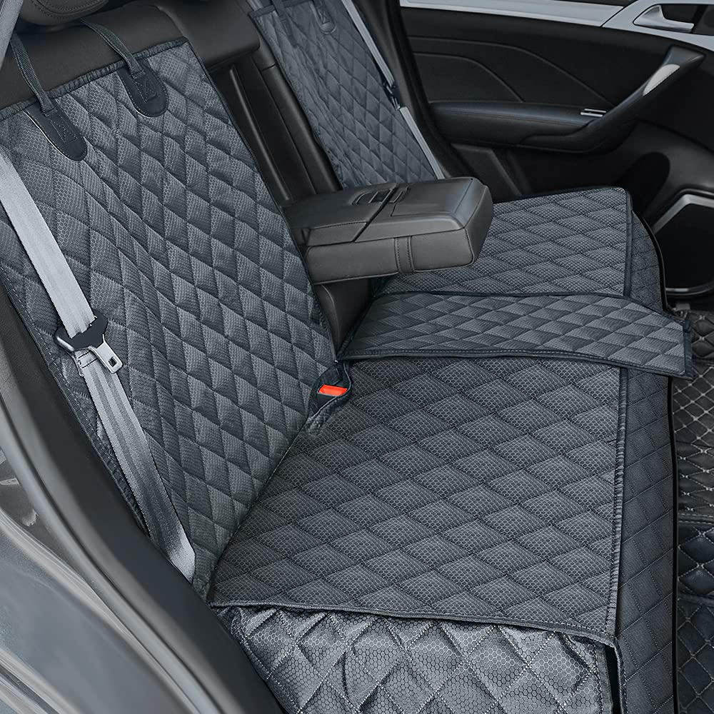 Water-Resistant Rear Dog Car-Seat Cover with Seat Belt