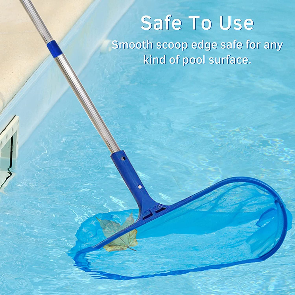 Skimmer Net for Cleaning,Wide Heavy Duty Pool Leaf Rake with Fine Mesh & Deep Bag, Swimming Pool Nets, Debris Catcher with Strong Plastic Frame for Inground & Above Ground Pools, Ponds