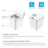 1.5 Gal Touchless Small Trash Can for Desk, Automatic Mini Garbage Can for Coffee Table/Laundry Countertop/Vanity Top, Smart Sensor Car Trash Can with Lid , Cute Waste Bin for Office/Kitchen/Bathroom