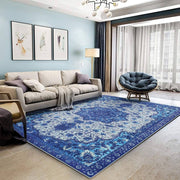 120 × 160 cm Blue Imitation-Cashmere Area Rug