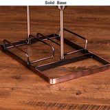 Wine Glass Holder Stand Wine Organiser Rack can Holds Up to 1 Decanter, 2 Bottles and 6 Glasses for Home Bar Furniture,Bronze