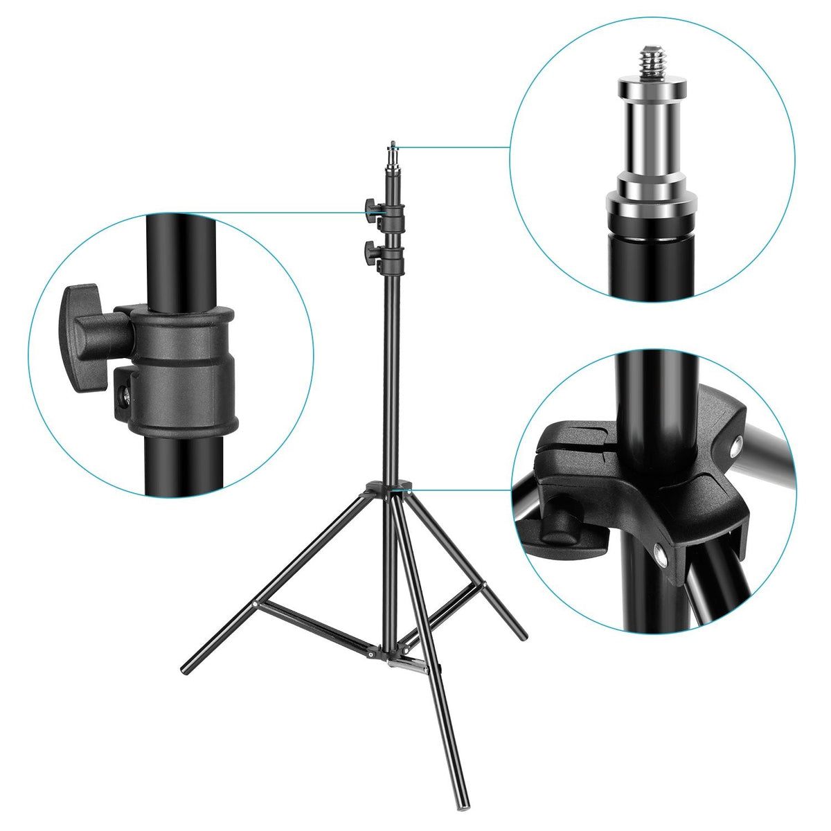 NEEWER 2 Pieces Bi-color 660 LED Video Light and Stand Kit Includes:(2)3200-5600K CRI 96+ Dimmable Light with U Bracket and Barndoor and (2)75 inches Light Stand for Studio Photography, Video Shooting