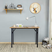 Folding Desk for Home Office 100cm Length Modern Folding Table Computer Desk No Install Needed
