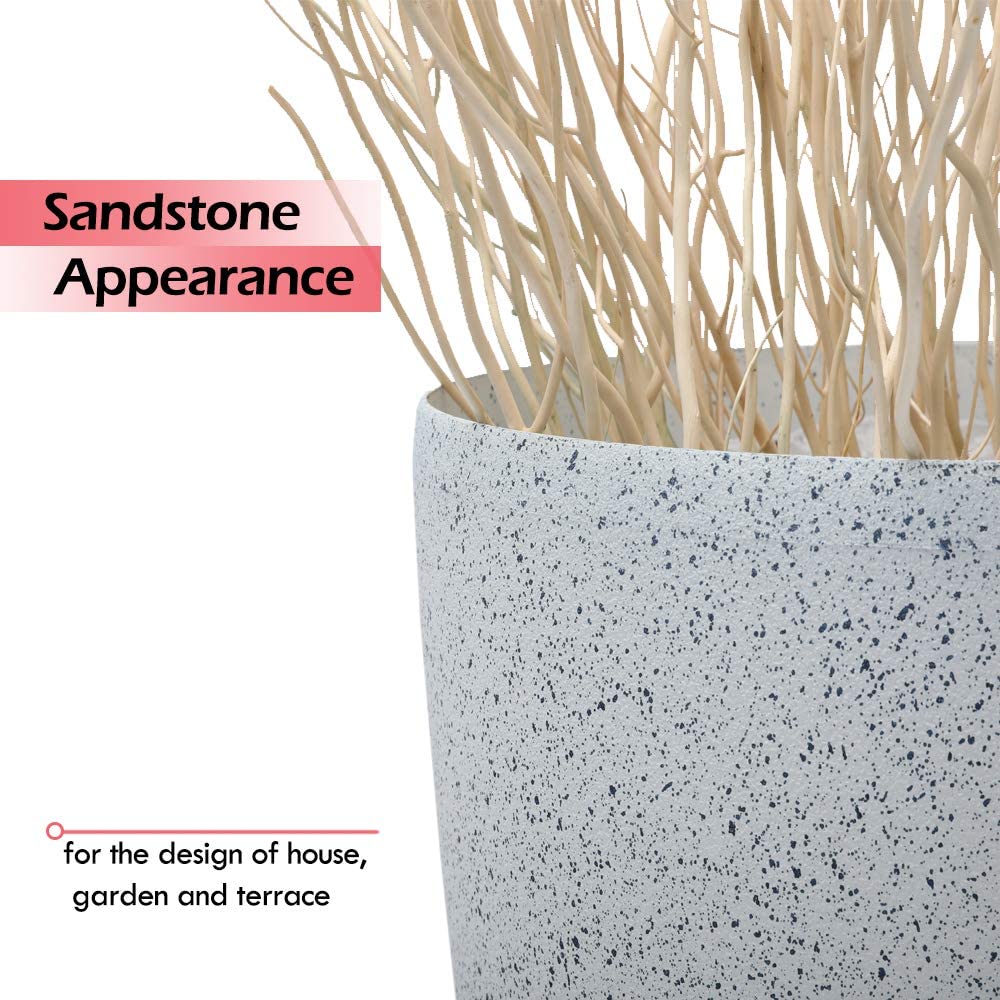 Garden Resin Planter Sandstone Touch Set of 3