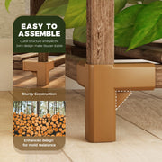 10-Shelf Eucalyptus Wood Plant Stand