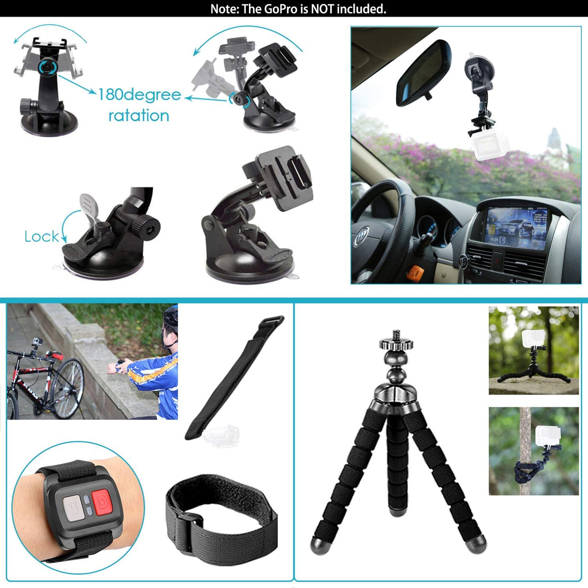 4K WiFi Sports Action Camera + Accessories Set