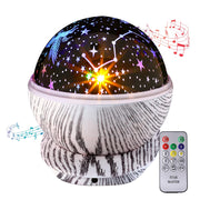 Rotating LED Star Projector Night Light with Music & Remote