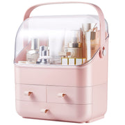Covered Pink Makeup Organiser with 3 Drawers & Handle