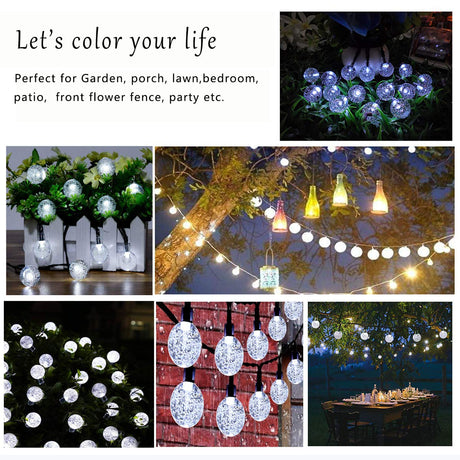 Solar String Lights Outdoor 50LED