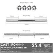 20 kg Adjustable Dumbbell-to-Barbell Weight Set