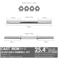 20 kg Adjustable Dumbbell-to-Barbell Weight Set