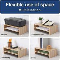 FITUEYES Beige 2-Tier Monitor Riser – 42.5cm