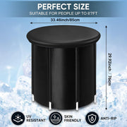 85 × 75 cm Portable Ice Bath Tub with Cover