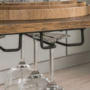 3-Tier Industrial Serving Cart with Removable Tray